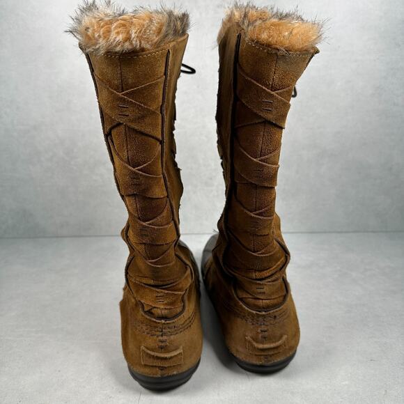 Sorel Boots Womens 7 Brown Cate of Alexandria 8 Faux Fur Waterproof Winter RARE - Picture 5 of 13